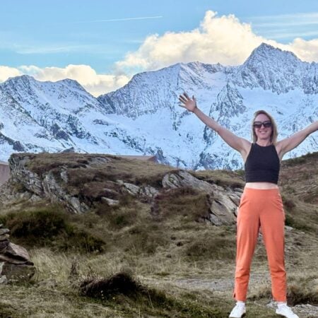 kristin on top of a mountain