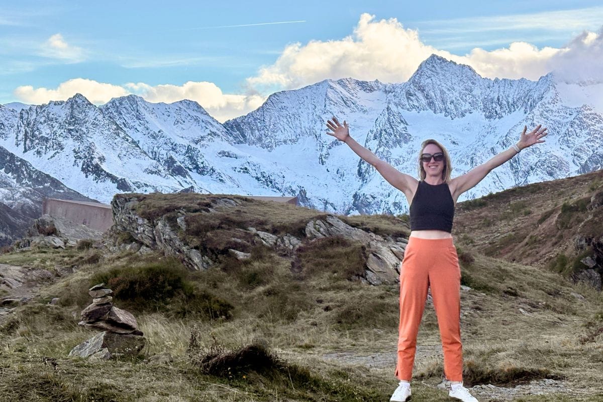 kristin on top of a mountain