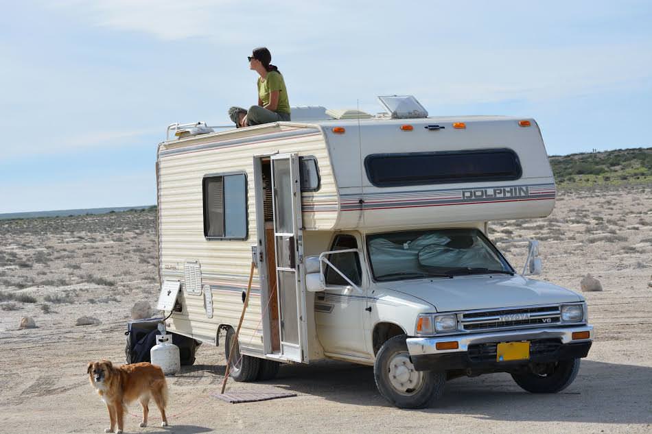 This couple chose a small camper for the RV life, which fits into regular parking spots.