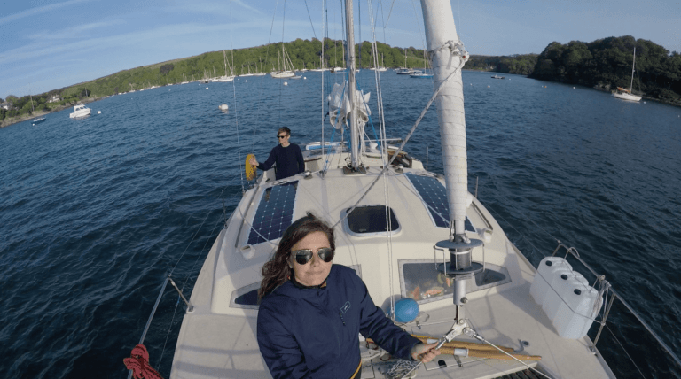 cruising on a catamaran sailboat