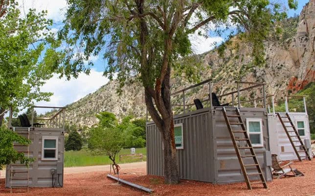 shipping container homes by cliffside cabins & RV park