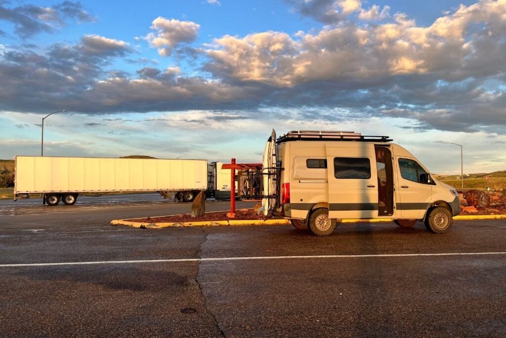 campervan in parking lot