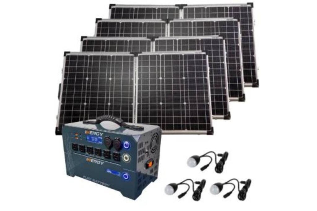 photo of a portable solar generator set