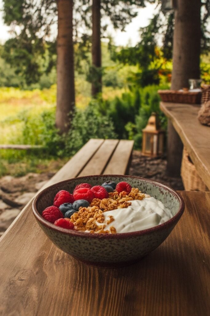 yogurt with fruit and granola