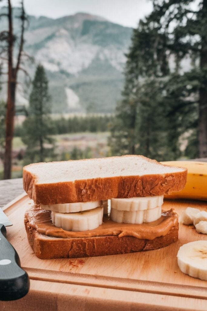 peanut butter and banana sandwiches