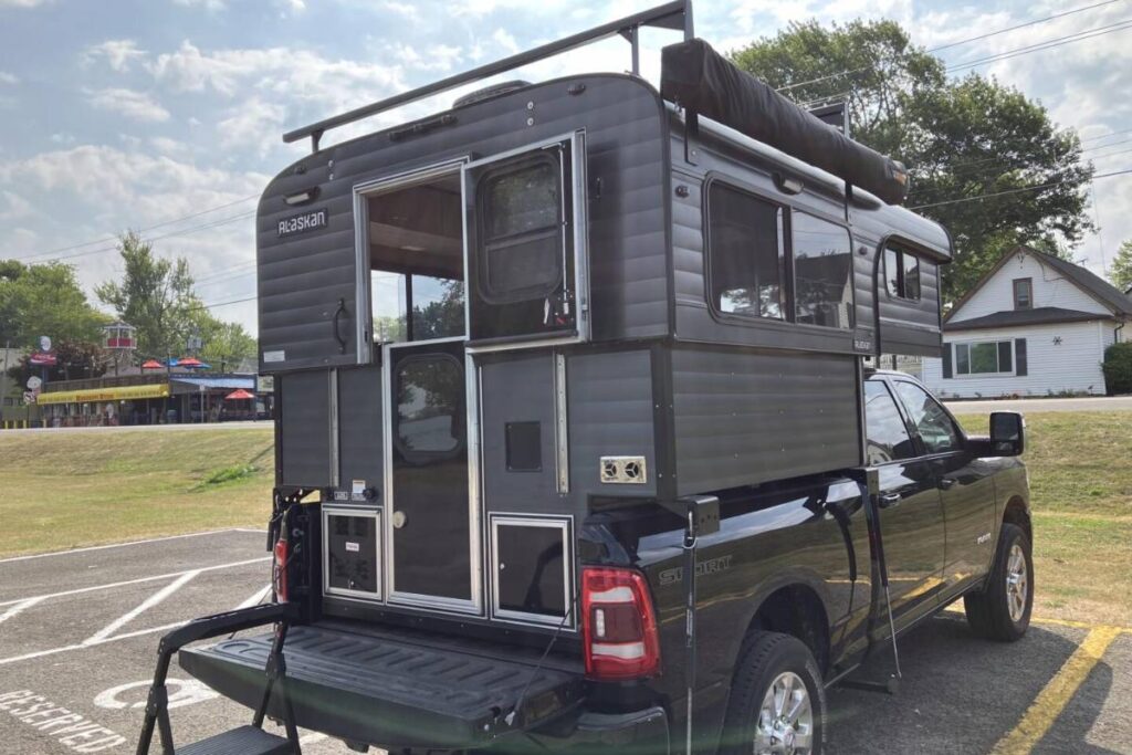 black Alaskan Truck Camper