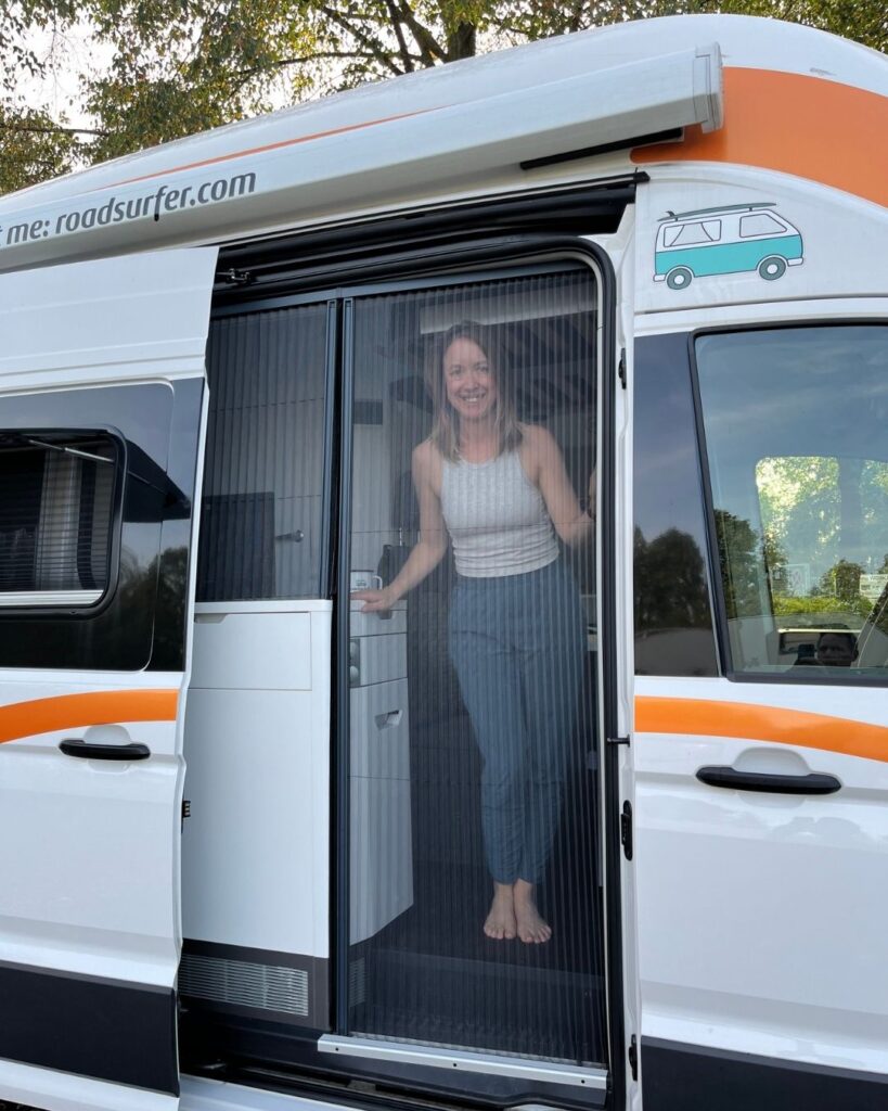Standing in my Roadsurfer VW California rental